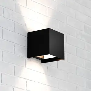 MCJ Applique murale Zuza 2, noir, métal, quatre ailes, 10 cm, G9 pas cher