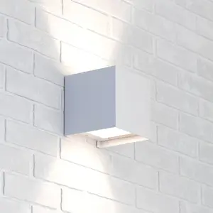 MCJ Applique murale Zuza 2, blanc, métal, quatre ailes, 10 cm, G9 pas cher