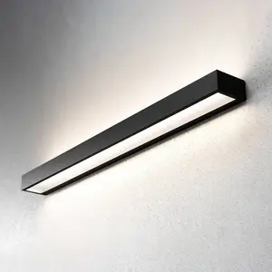 MCJ Applique murale LED Mera, largeur 80 cm, noir, 3000K pas cher