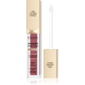 Eveline Cosmetics Wonder Match rouge à lèvres liquide mat longue tenue à l'acide hyaluronique teinte 02 Candy 6.8 ml pas cher