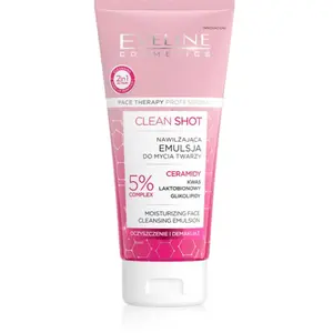Eveline Cosmetics Emulsion Nettoyante Hydratante Clean Shot pour le Visage - Face Therapy Professiona