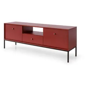 Meuble TV MONO MRTV154 commode 154 cm Bordeaux pas cher