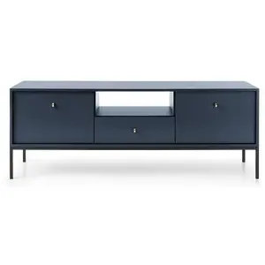 BIM Furniture Meuble TV Mono MRTV154 - En métal - 153 cm - Bleu marine pas cher