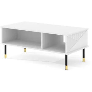 Petits meubles Table basse 110 cm stratifiés blanc pas cher