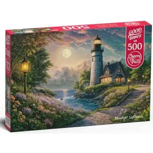 CherryPazzi Puzzle 500 pièces : Phare au clair de lune pas cher