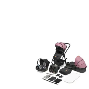 Comparateur de prix : Poussette bébé 3en1 LIONELO Amber - Jusqu'à 22Kg - iSize - Rose