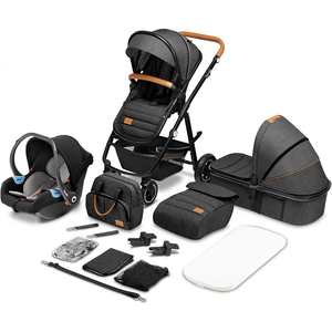 Lionelo - Poussette Multifonction Amber 3en1 Gris Graphite