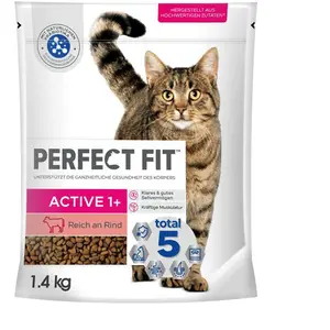 Perfect Fit Active 1+ Riche en boeuf pour chat - 1,4 kg pas cher