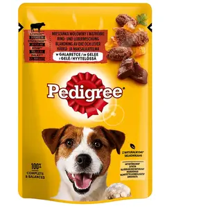24x100g boeuf et foie en gelée Pedigree nourriture humidepour chien pas cher