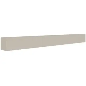 Comparateur de prix : SELSEY Meuble TV mural 3 portes, beige gris, 300 cm