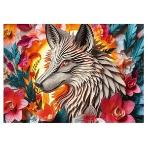 Comparateur de prix : Trefl Puzzles 1000 pièces : 40e anniversaire - Paper Art 3D : Loup