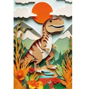 Puzzle 160 40e anniversaire de Trefl Paper Art : Dinosaure 40048