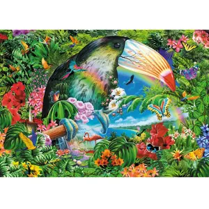 Trefl Puzzle 1000 pièces - Puzzles en spirale - Animaux tropicaux pas cher