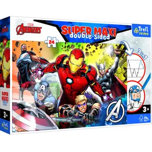 Puzzle double face Marvel Avengers - TREFL - 24 pièces - Dessins animés et BD - Intérieur pas cher