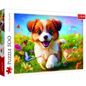 Trefl Puzzle 500 pièces : Chiot Heureux pas cher