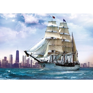Trefl Puzzles 500 piAces, Sailing Towards chicago, Multicolore pas cher