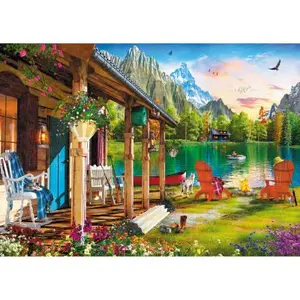 Puzzle 500 pièces - TREFL - Cabane à la Montagne - Paysage et nature - Adulte - Intérieur