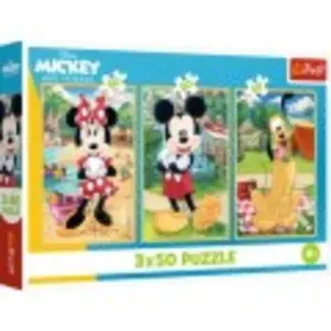 Trefl PUZZLE CUBES 3x50 Souris sur un waka./Disney 34881 pas cher