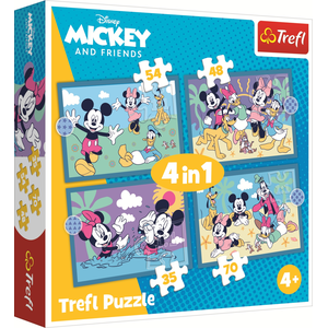 TREFL PUZZLE 4in1 Mickey Mouse Funny Occurrences 34669 pas cher