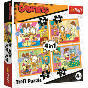 Puzzle TREFL 4 en 1 Garfield aime les lasagnes 34673 pas cher