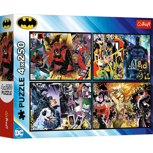 TREFL Puzzle 4x250 Batman en action 13310 pas cher