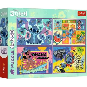 Puzzle TREFL 4x250 Point Extraordinaire 13311 pas cher
