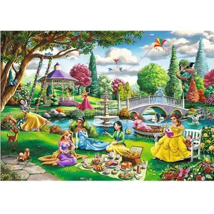 TREFL Puzzle Premium 1000 pièces : pique-nique des princesses Disney pas cher