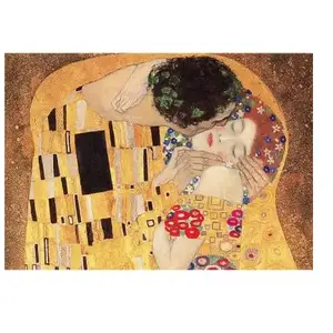 Trefl Puzzle 1000 pièces : Art Collection - Le Baiser, Gustav Klimt Coloris Unique pas cher