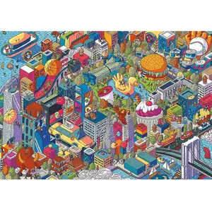 Puzzle 1000 pièces - Trefl - Imaginary Cities - New York - Carton FSC
