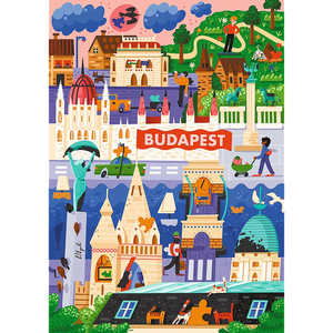Trefl Puzzle 1000 pièces : L'art de la couleur - Budapest, Hongrie pas cher