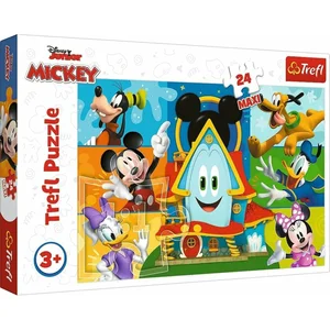 Trefl Tréfl - Mickey, Mickey Mouse et ses Amis - Puzzle 24 Maxi - 24 Grandes Pièces, Puzzles Colorés avec Personnages Disney, Divertissement Créatif, Amusant pour les Enfants à partir de 3 ans