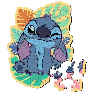 Trefl Puzzle 50 pièces en bois : Happy Stitch - Disney Lilo & Stitch pas cher