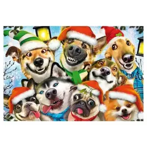 Trefl Puzzle 500+1 pièces en bois : Chiens en fête