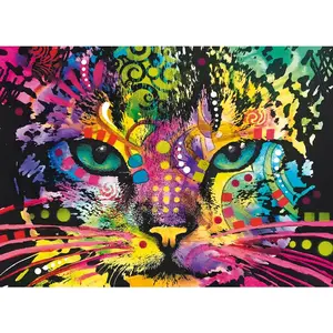 Puzzle en bois 1000 pièces - TREFL - Chat Coloré - Forme irrégulière - Sac et emballage écologiquesVendu parcdiscount