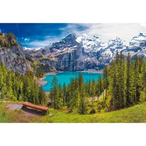 Comparateur de prix : Puzzle Montagnes - TREFL - Lac d'Oeschinen - 1500 pièces - Adulte - 85 x 58 cm