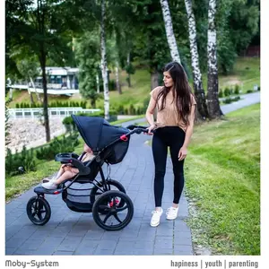 Moby-System Poussette bébé 3 roues pliable 15 kg max