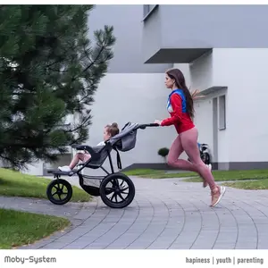 Moby-System Poussette compacte pliable, 3 roues