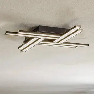 Domiluce Plafonnier LED Largo à 8 lampes noir pas cher