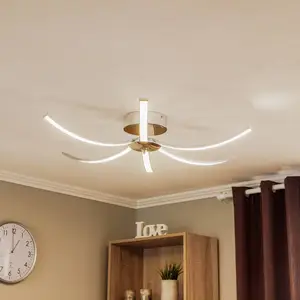 Domiluce Plafonnier LED Umbra à 6 lampes 91 cm chroméVendu parluminaire