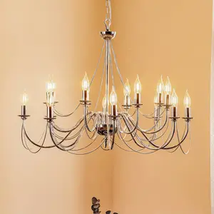 Domiluce Lustre Retro, à 16 lampes, chromé