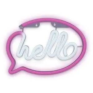 Comparateur de prix : Forever Neon Led Light Hello Rose Blanc Bat+usb Flne15
