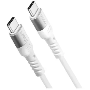 Forever Câble USB-C vers USB-C 2M Connectiques renforcées Puissance 100W Blanc