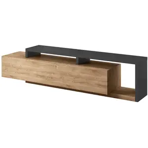 Comparateur de prix : Petits meubles Meuble TV 1 tiroir 219 cm stratifiés beige et gris