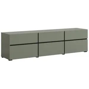 Petits meubles Meuble TV 3 portes 180 cm stratifiés vert pas cher