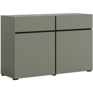 Petits meubles Buffet 2 portes 2 tiroirs stratifiés vert pas cher