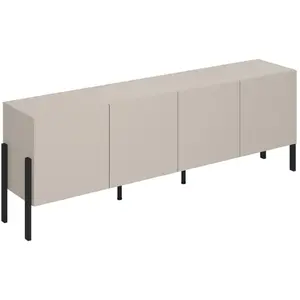 Meuble tv 4 portes 200 cm Bérénice Cachemire pas cher
