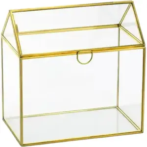 Party-Decoration Urne decorative Partydeco - PUDTM9-019ME - Urne Mariage en Verre et Or Personnalisable pas cher