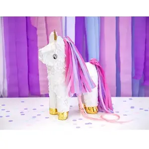 Comparateur de prix : Pinata Licorne - PARTYDECO - 24,5 x 34 x 9 cm - Blanc - Mixte - Enfant