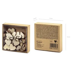 Party-Decoration 50 confettis bois cur 2x2cm nature - partydeco kons2-100