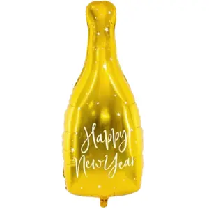 PartyDeco Ballon Bouteille de champagne or 32 x 32 cm pas cher